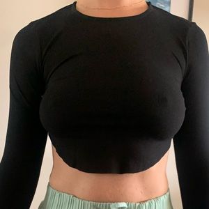 Black crop top